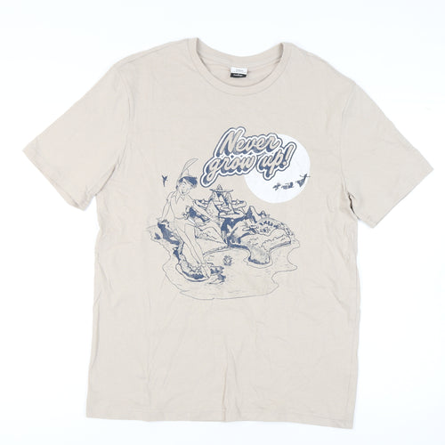 Disney Classics Beige Men's M T-Shirt Short Sleeve Peter Pan