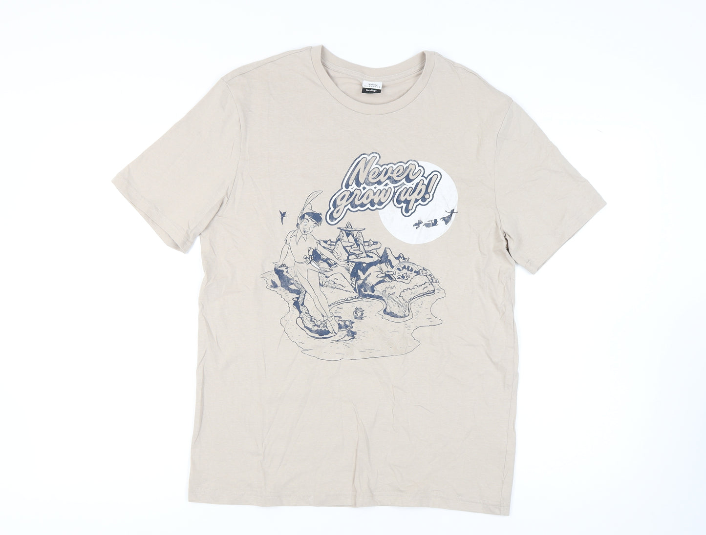 Disney Classics Beige Men's M T-Shirt Short Sleeve Peter Pan