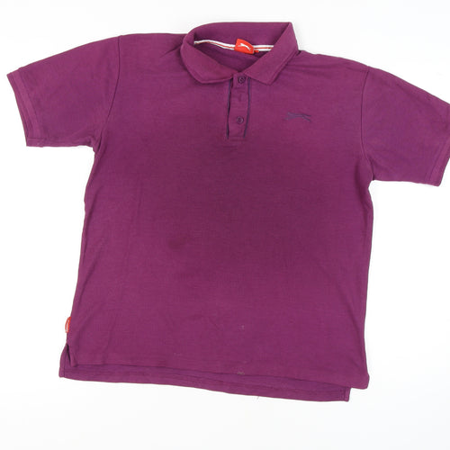 Slazenger Men's Purple Polo Shirt Medium