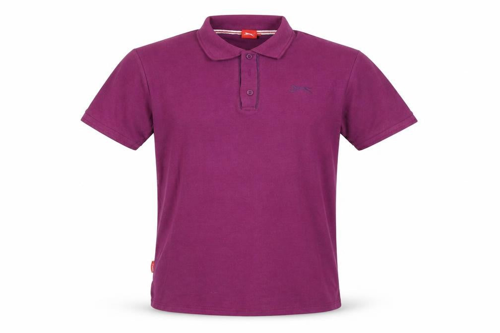 Front view of Slazenger Men's Purple Polo Shirt Medium