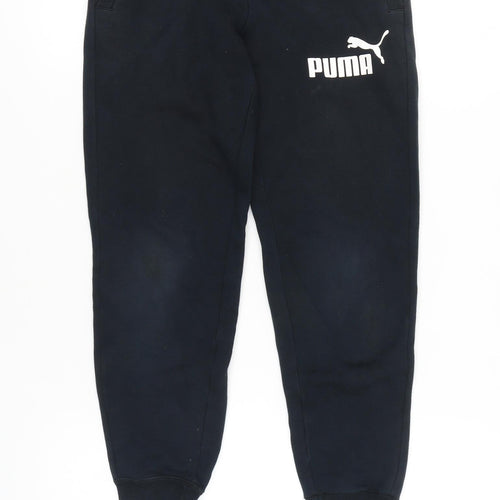 Puma Boys Black Jogger Trousers - Size 12 Years