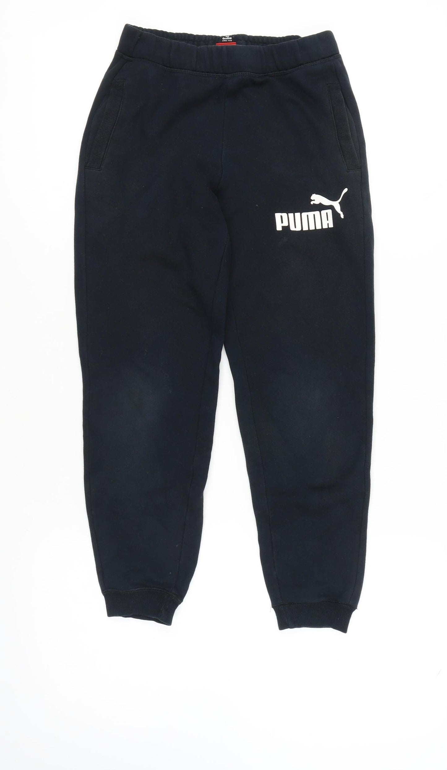 Puma Boys Black Jogger Trousers - Size 12 Years