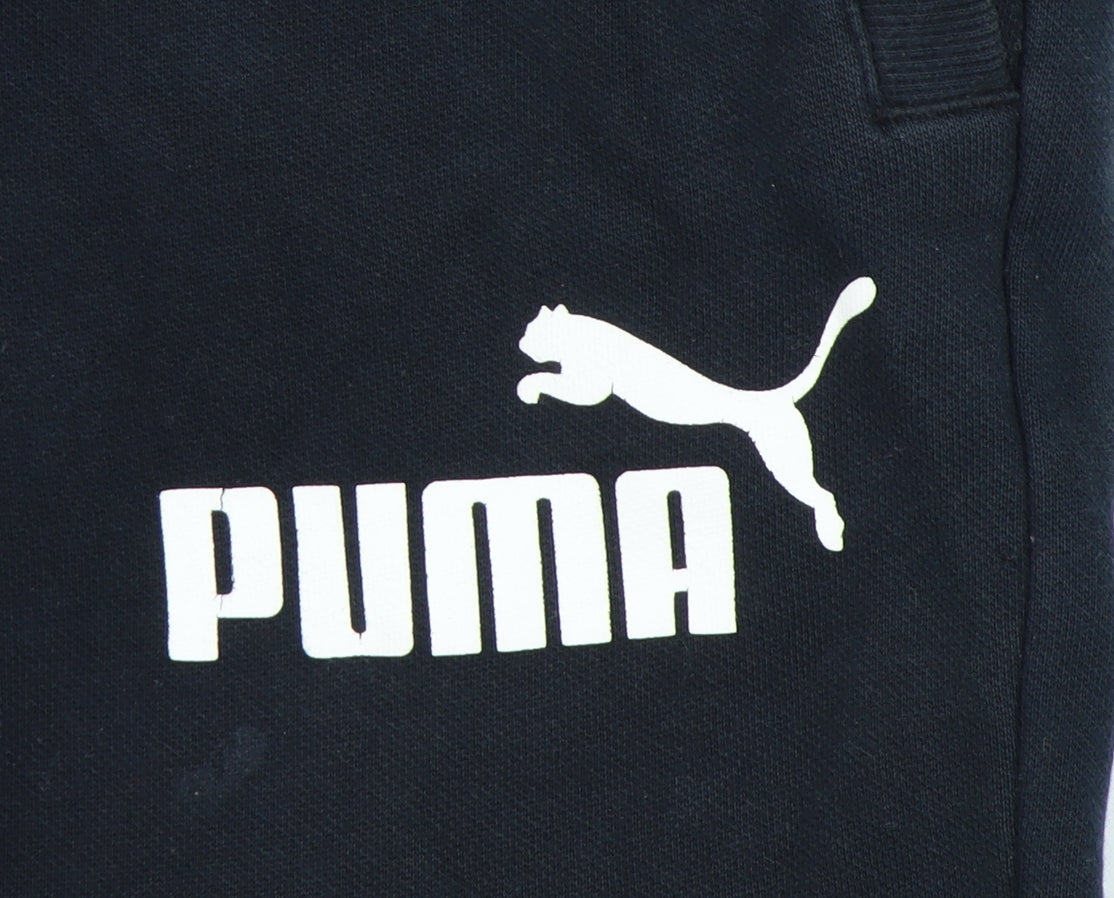 Puma Boys Black Jogger Trousers - Size 12 Years