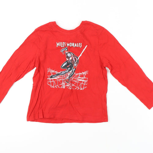 Marvel Boys Red Spider-Man Long Sleeve T-Shirt 4-5 Years