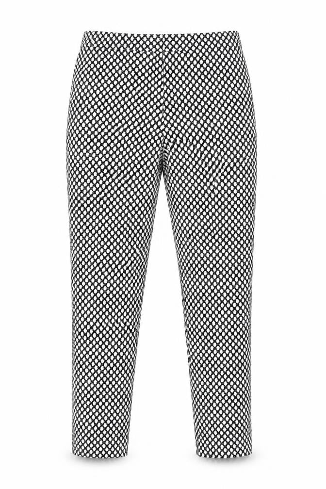 Front view of Oasis Women's Black Argyle Trousers, size 10