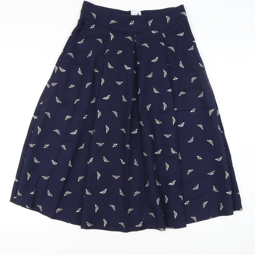 Marks and Spencer Women's Blue Cotton Skirt Size 10