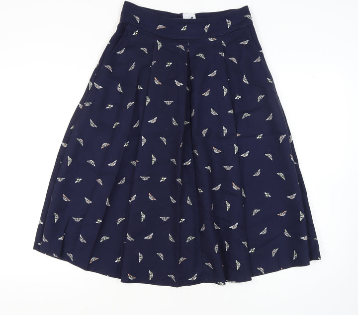 Marks and Spencer Women's Blue Cotton Skirt Size 10