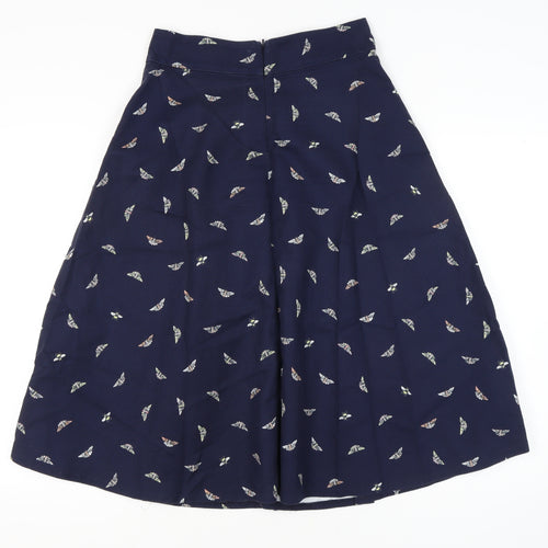 Marks and Spencer Women's Blue Cotton Skirt Size 10