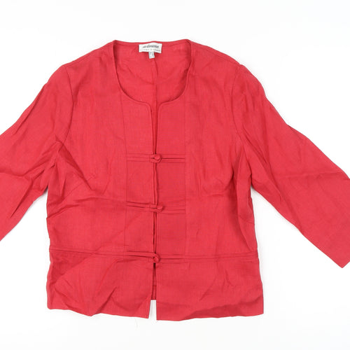 Steilmann Women's Red Linen Jacket, Size 10