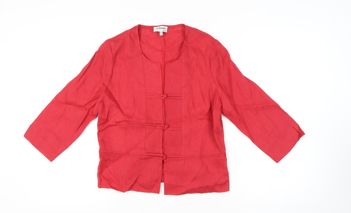 Steilmann Women's Red Linen Jacket, Size 10