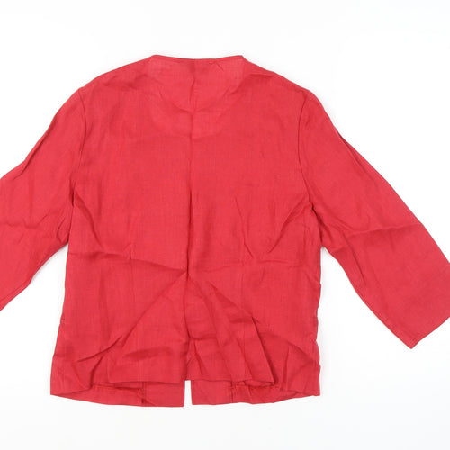 Steilmann Women's Red Linen Jacket, Size 10