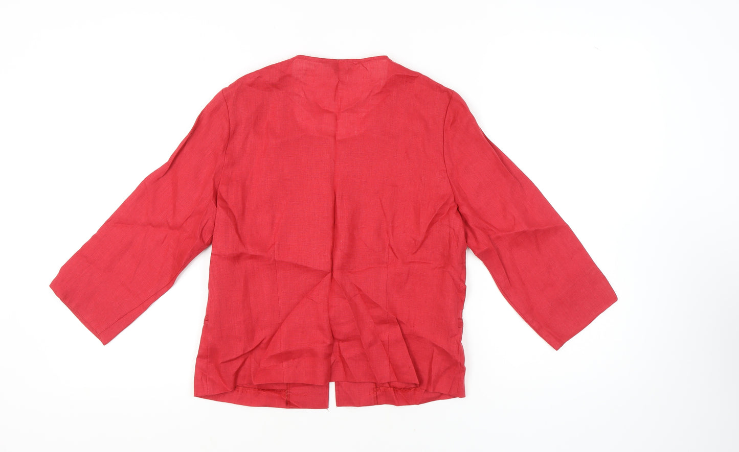 Steilmann Women's Red Linen Jacket, Size 10