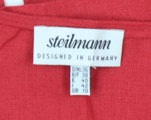 Steilmann Women's Red Linen Jacket, Size 10
