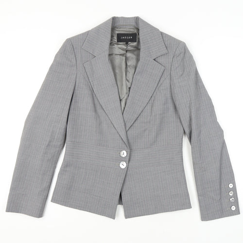Jaeger Women's Grey Pinstripe Blazer, Size 10