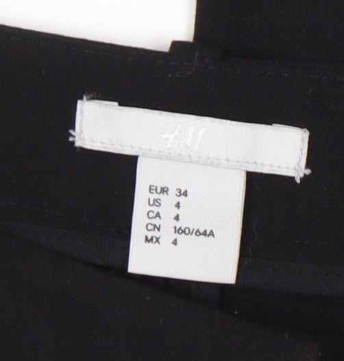 H&M Women's Black Straight Trousers, Size 6 - Business Wear