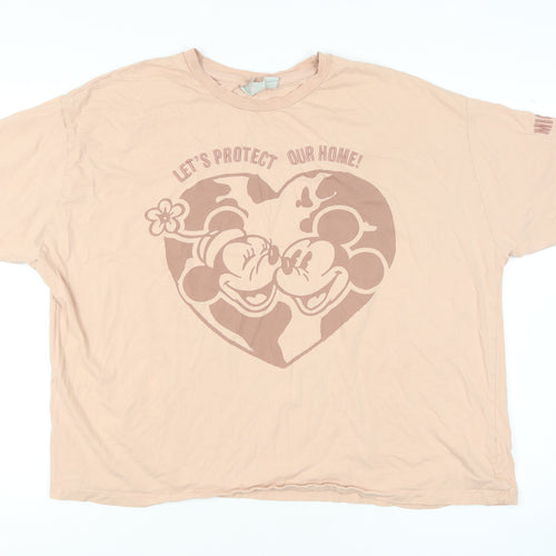 Disney Women’s Beige Mickey T-Shirt 2XL