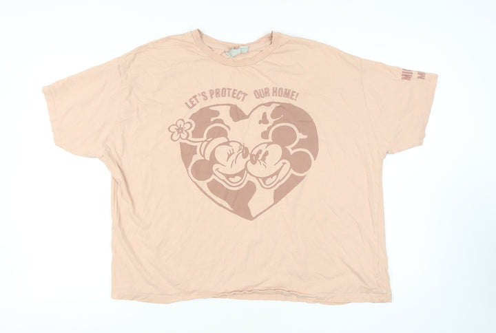 Disney Women’s Beige Mickey T-Shirt 2XL