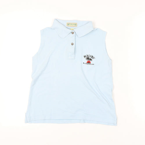 River Bay Women’s Blue Polo Shirt Size S