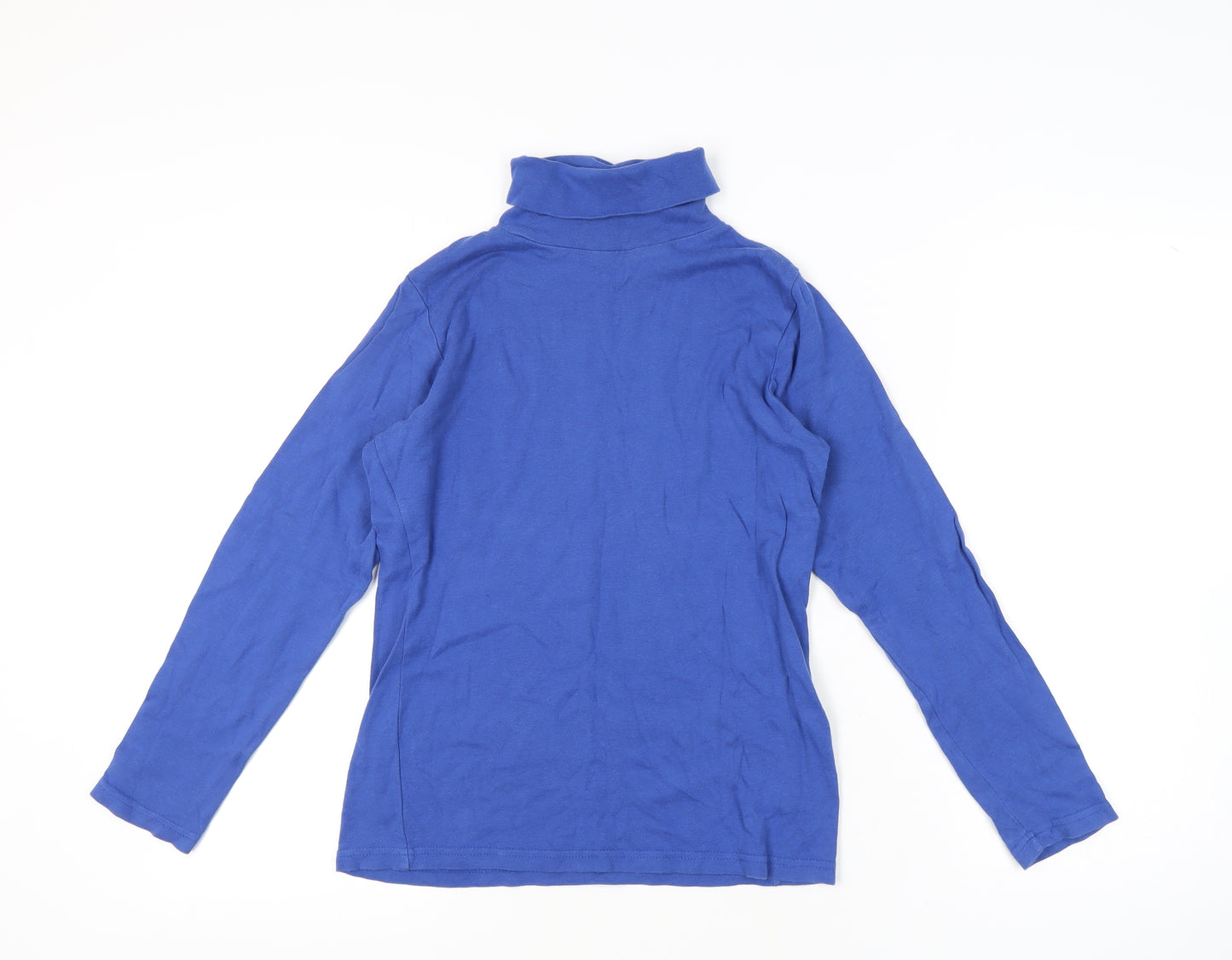 Isle Women's Blue Roll Neck Long Sleeve Top Size S 10-12