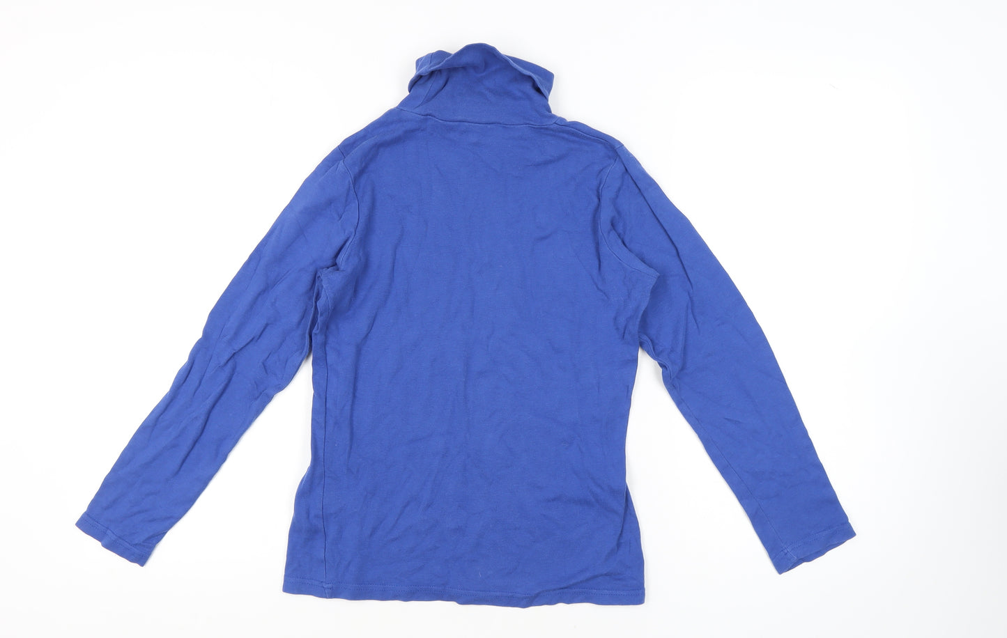 Isle Women's Blue Roll Neck Long Sleeve Top Size S 10-12