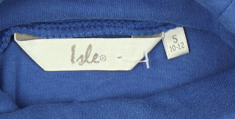 Isle Women's Blue Roll Neck Long Sleeve Top Size S 10-12