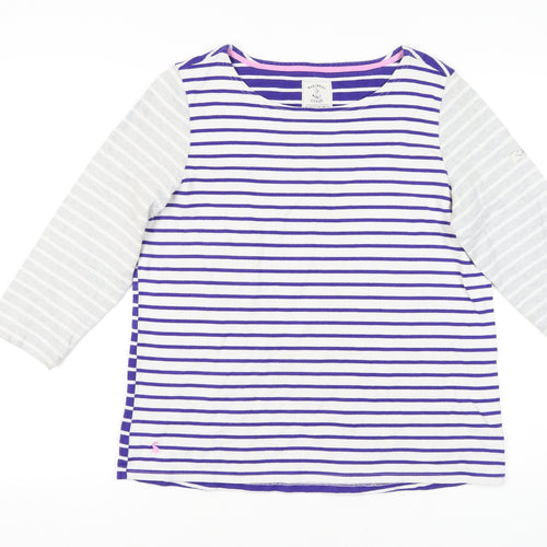Joules Women's Blue Striped Top UK 16