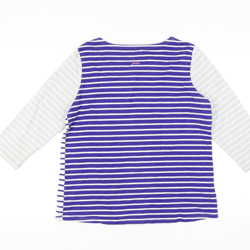 Joules Women's Blue Striped Top UK 16