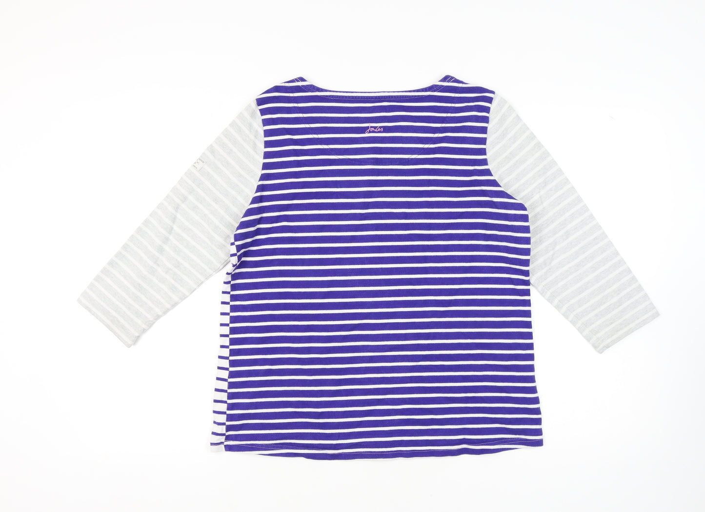 Joules Women's Blue Striped Top UK 16