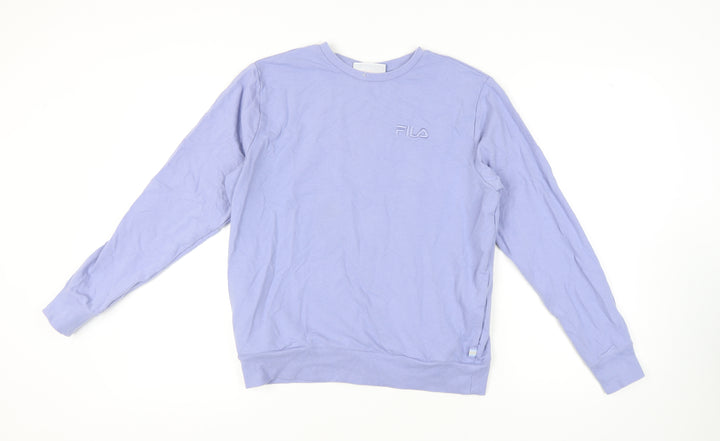 Fila Women's Purple Sweatshirt, M, Cotton Jersey Crew Neck