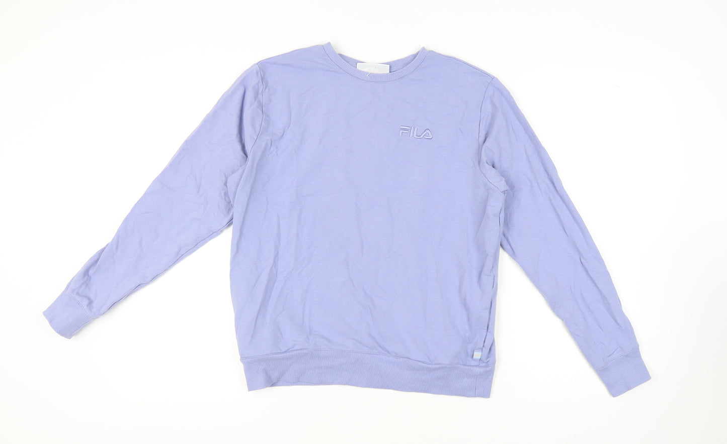 Fila Women's Purple Sweatshirt, M, Cotton Jersey Crew Neck