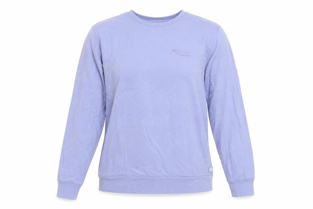 Fila Women's Purple Sweatshirt, M, Cotton Jersey Crew Neck