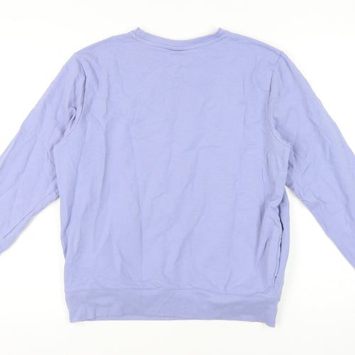 Fila Women's Purple Sweatshirt, M, Cotton Jersey Crew Neck