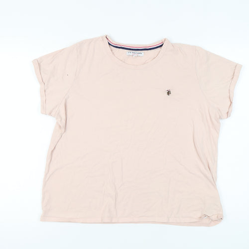 U.S. Polo Assn. Women's Beige XL Basic T-Shirt
