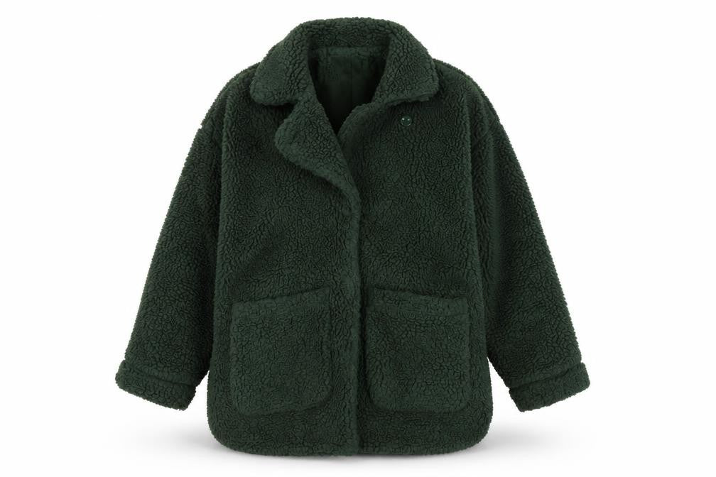 Front view of Monki Women’s Green Mid-Length Jacket M