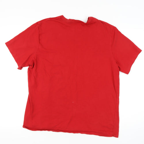 Jordan Men's Red XL Cotton Crew Neck T-Shirt