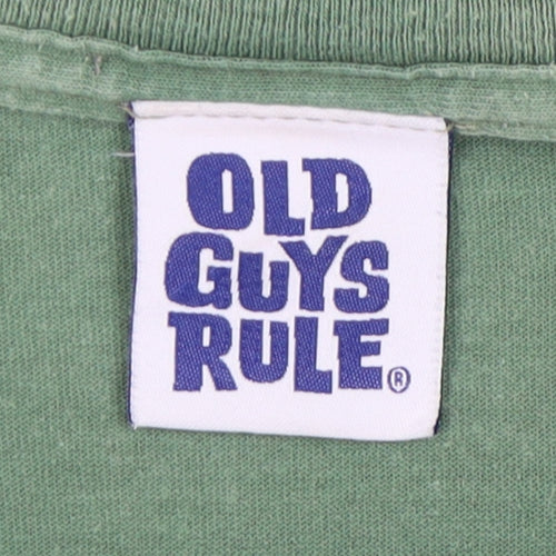 Old Guys Rule Men's Green M Cotton T-Shirt