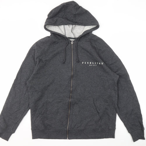 Pendleton Men's Grey Full Zip Logo Hoodie M