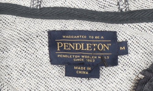 Pendleton Men's Grey Full Zip Logo Hoodie M