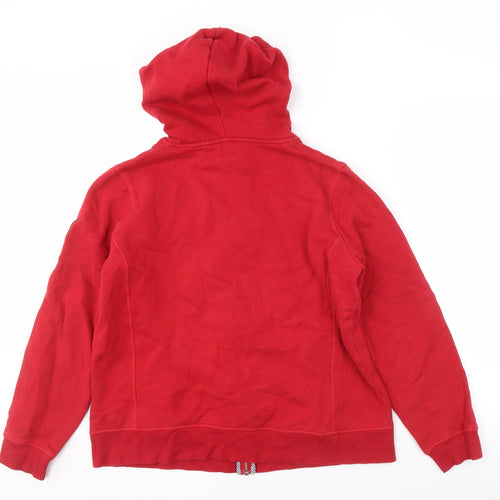 Nautica Women's Red Full Zip Hoodie XL