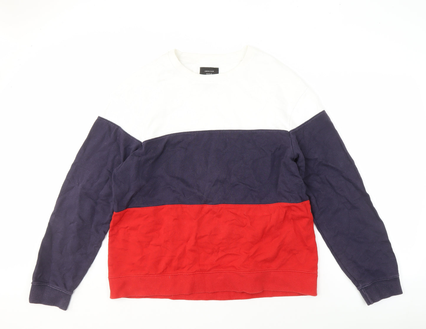 American Eagle Men’s Multicoloured Pullover Sweatshirt L