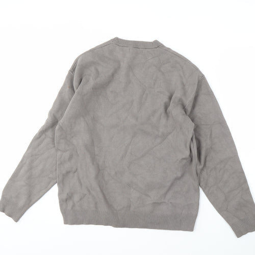 Zara Men’s Grey Pullover Jumper, Size M, Crew Neck
