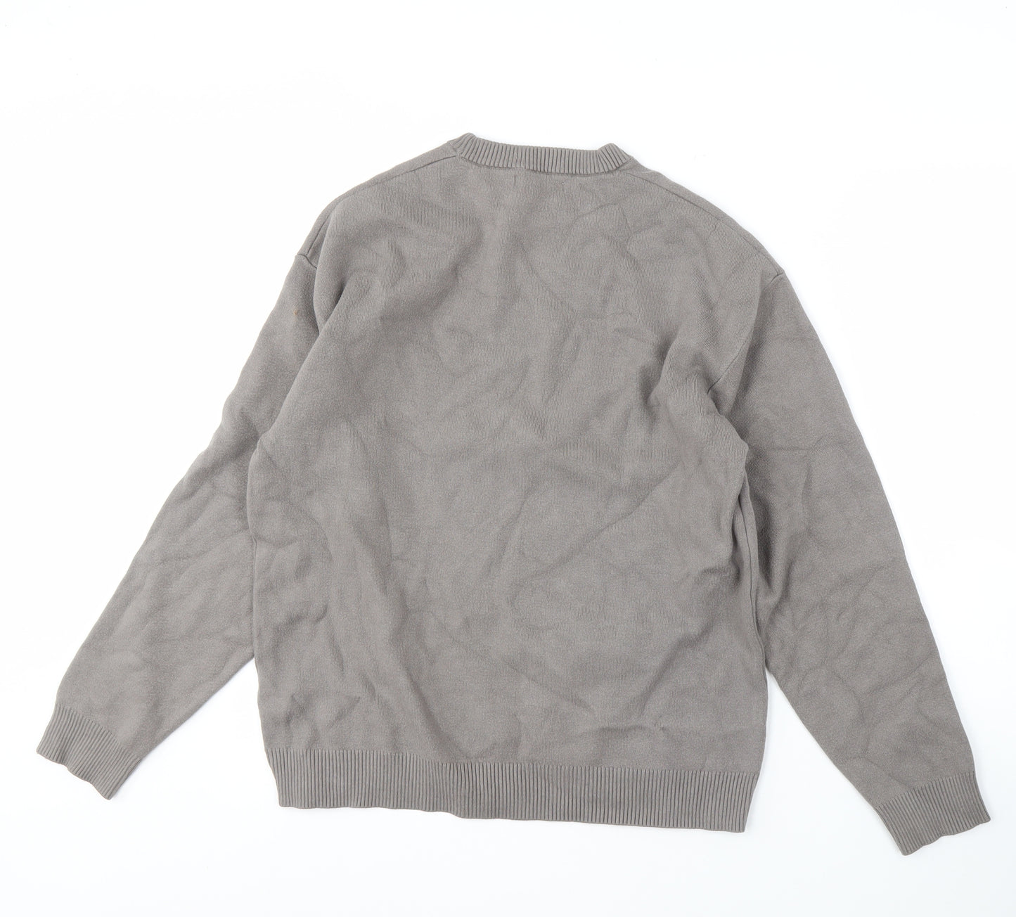 Zara Men’s Grey Pullover Jumper, Size M, Crew Neck