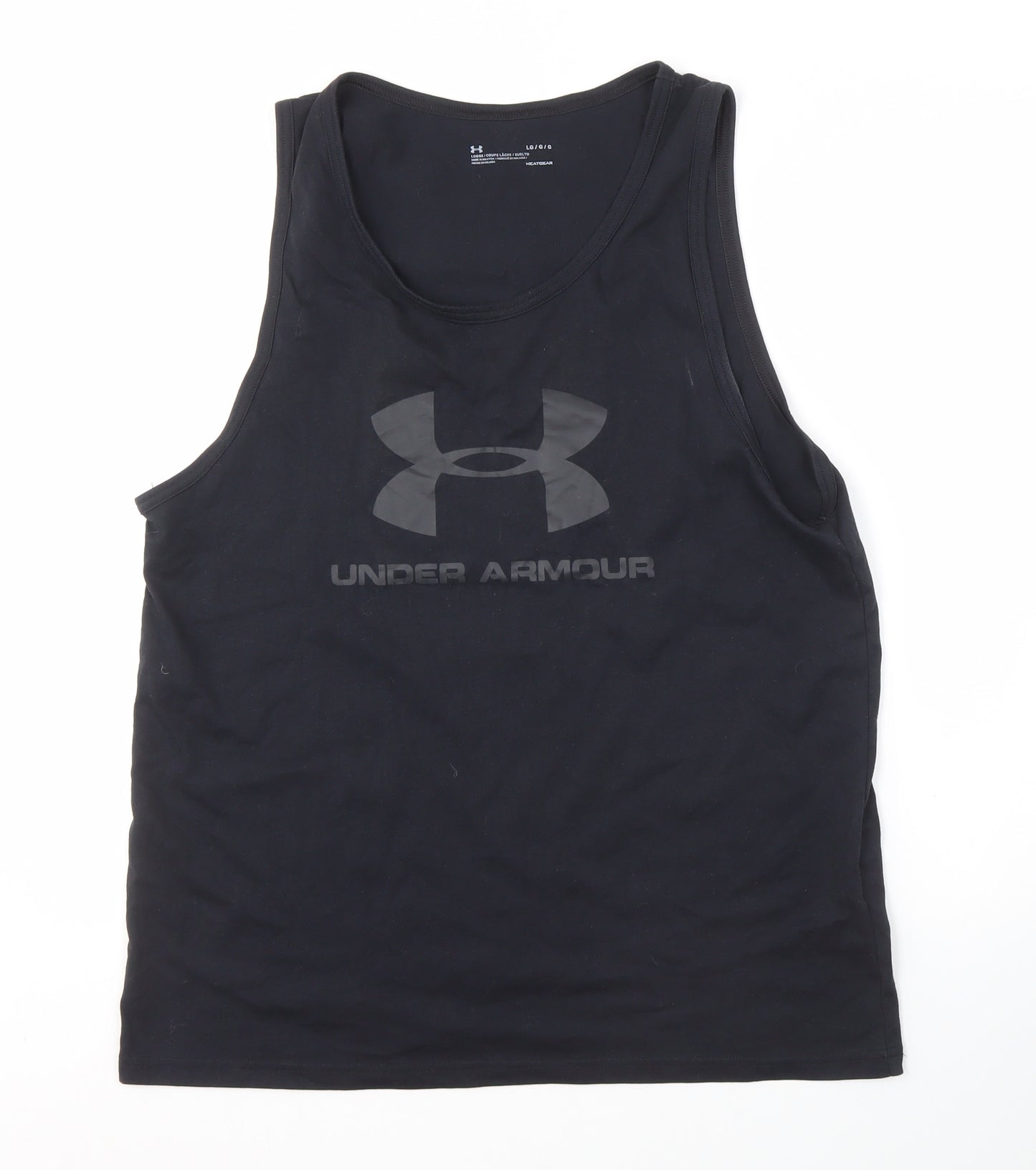 Under Armour Men's Black Tank Top L Relaxed Fit