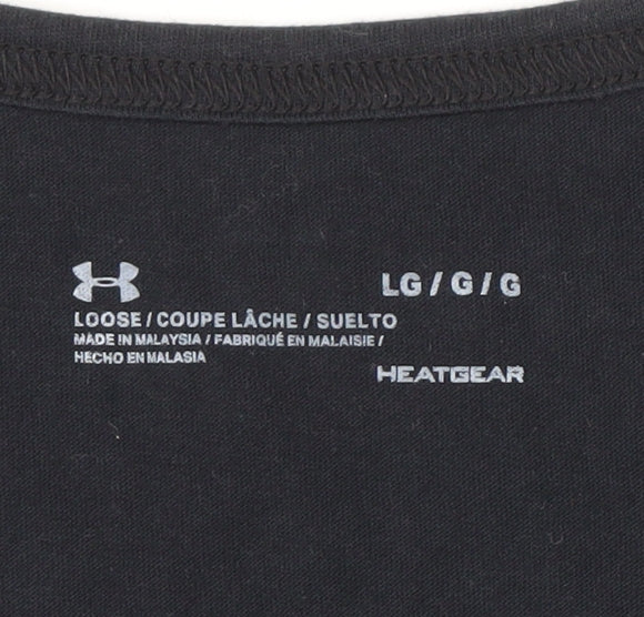 Under Armour Men's Black Tank Top L Relaxed Fit