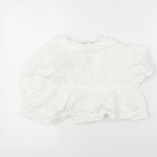Monki Women's White Collared Blouse Size 10