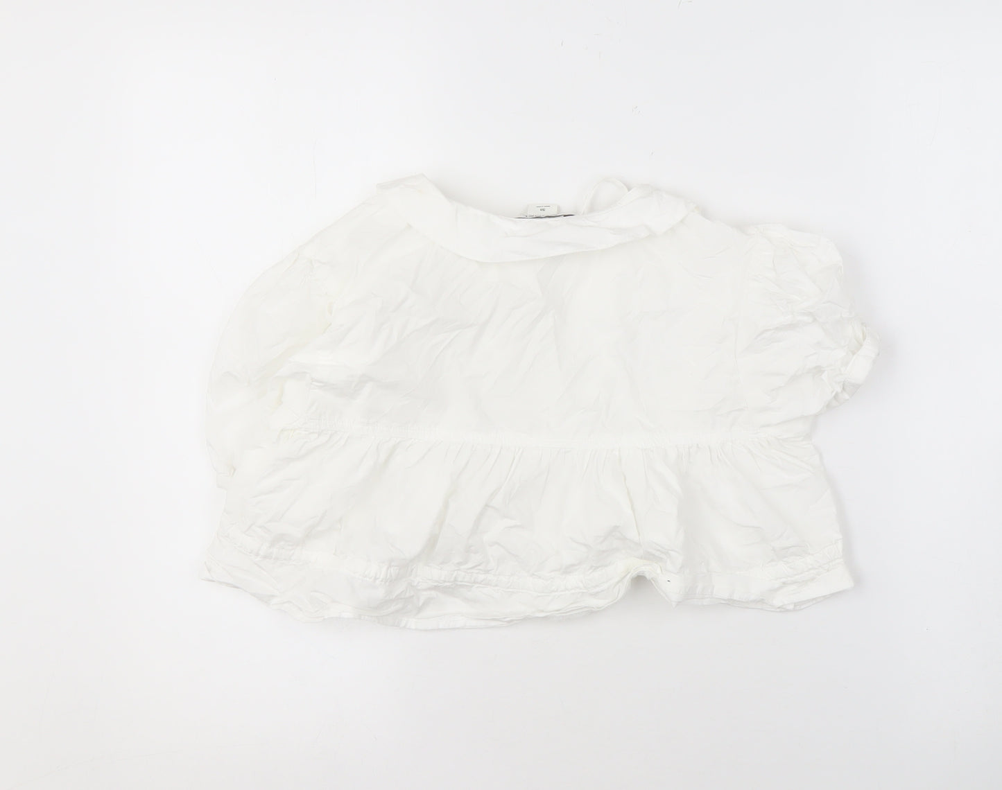 Monki Women's White Collared Blouse Size 10
