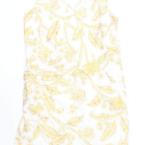 Next Women's Yellow Floral Dress Size 10
