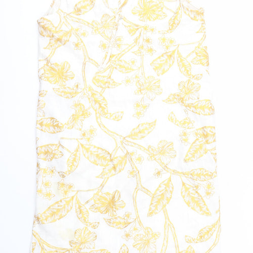 Next Women's Yellow Floral Dress Size 10