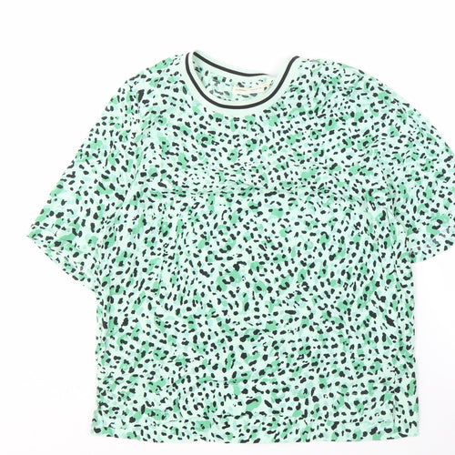 InWear Women's Green Animal Print Top, Size 10