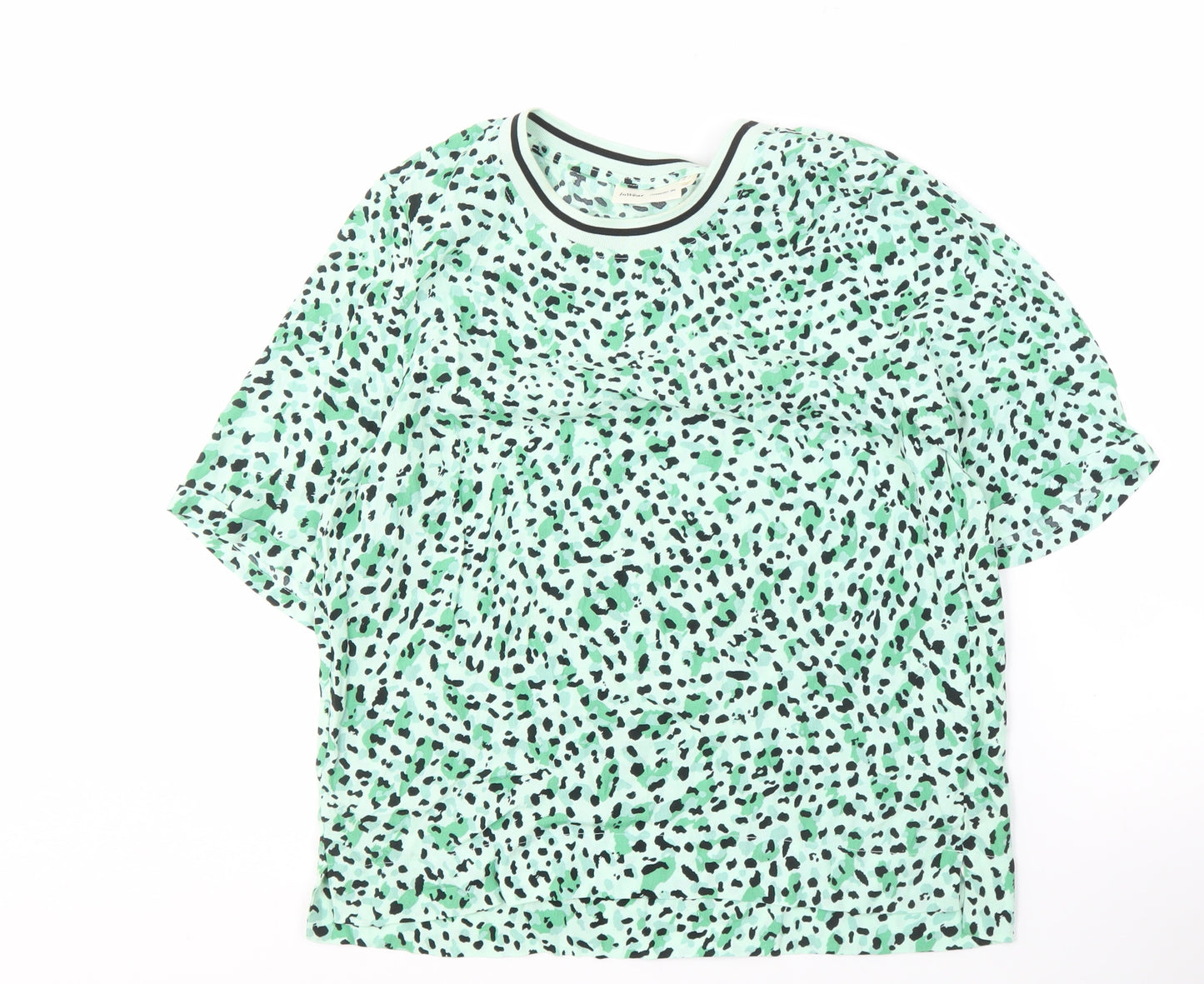InWear Women's Green Animal Print Top, Size 10